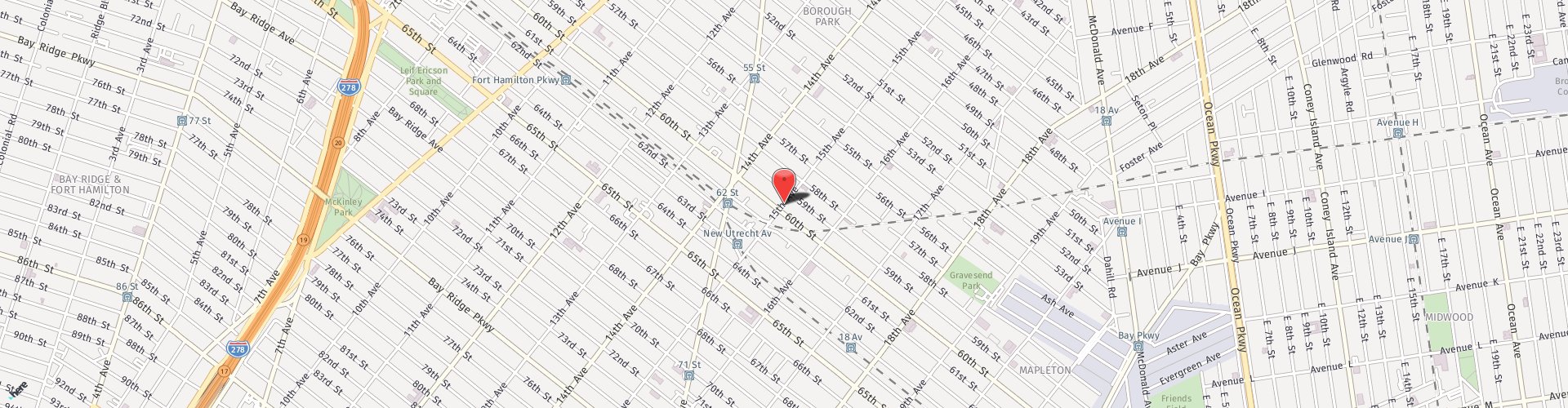 Location Map: 5922 15th Avenue Brooklyn, NY 11219